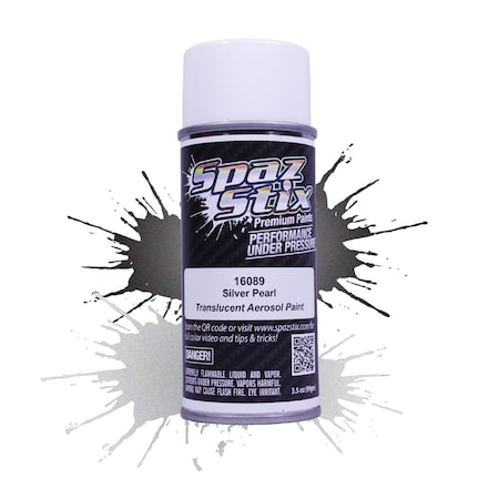Spaz Stix 3.5 oz Pearl Aerosol Paint - Silver SZX16089